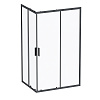 Картинка анонса товара «душевой уголок am.pm gem s w93g-404-120290-bt s twin slide 120x90, профиль черный матовый, стекло прозрачное»