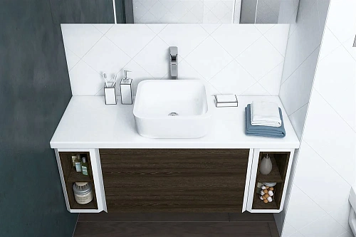 Модуль для раковины Aquaton Брук 80 2 ящика дуб ферр 1A202001BCDF0 Модуль для раковины Aquaton Брук 80 2 ящика дуб ферр 1A202001BCDF0