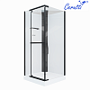 Картинка анонса товара «душевая кабина ceruttispa mimi901b 90x90x215-225 профиль черный, стекло прозрачное»