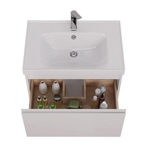 Тумба под раковину Lemark VEON MINI 70 см подвесная, белый LM02VM70T Тумба под раковину Lemark VEON MINI 70 см подвесная, белый LM02VM70T