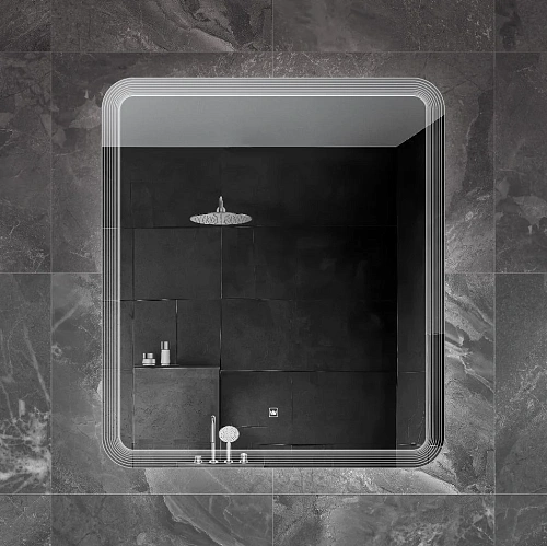 Зеркало CEZARES DUET с лазерной гравировкой подсветкой и сенсорным выключателем CZR-SPC-DUET-700-800-LED-TCH 700x800x30 Зеркало CEZARES DUET с лазерной гравировкой подсветкой и сенсорным выключателем CZR-SPC-DUET-700-800-LED-TCH 700x800x30