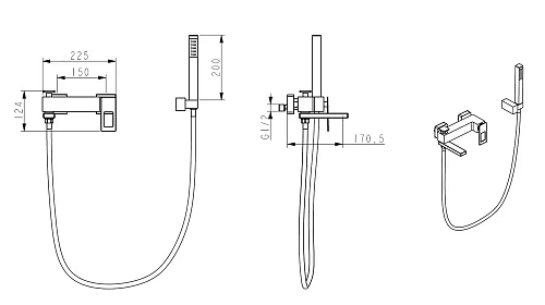 Смеситель для ванны Boheme Q 143-CRBlue.2 Chrome Blue.2 Смеситель для ванны Boheme Q 143-CRBlue.2 Chrome Blue.2