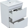 Тумба под раковину Aquanet Практика 50 белый матовый 2 ящика 00330455 напольная/подвесная Тумба под раковину Aquanet Практика 50 белый матовый 2 ящика 00330455 напольная/подвесная
