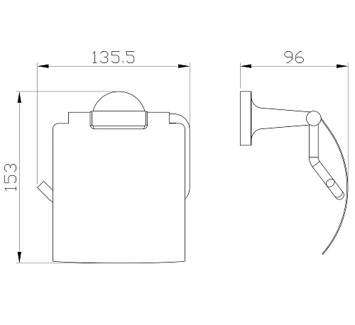 Держатель туалетной бумаги Wonzon & Woghand с крышкой, хром (WW-6526) Держатель туалетной бумаги Wonzon & Woghand с крышкой, хром (WW-6526)
