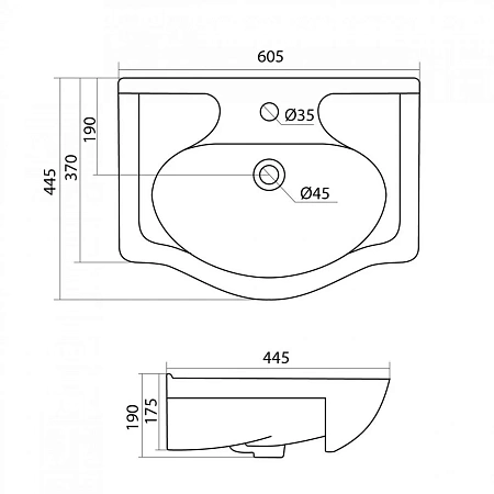 Раковина Santek СЕЛИГЕР 60 1WH110268 1.WH11.0.268 Раковина Santek СЕЛИГЕР 60 1WH110268 1.WH11.0.268