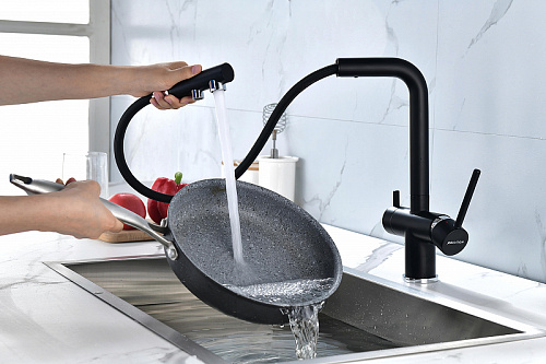 Смеситель для кухни Paulmark SERPENTINE антрацит Se213222-AN Смеситель для кухни Paulmark SERPENTINE антрацит Se213222-AN