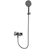 Картинка анонса товара «смеситель для ванны aquame imola aqm6712gm с душевым набором, 120 мм, 3 режима, серый матовый»