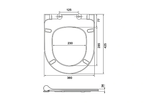 Крышка-сиденье Aquatek МИЯ AQ0204-MB черный матовый Крышка-сиденье Aquatek МИЯ AQ0204-MB черный матовый