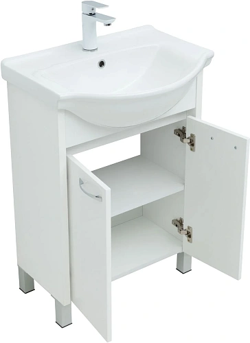 Тумба с раковиной Aquanet Донна 60 00308382 белый глянец Тумба с раковиной Aquanet Донна 60 00308382 белый глянец