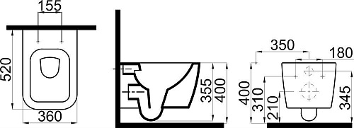 Комплект Унитаз подвесной STWORKI Монтре SETK3204-2616 безободковый, с микролифтом + Система инсталл 559967 Комплект Унитаз подвесной STWORKI Монтре SETK3204-2616 безободковый, с микролифтом + Система инсталл 559967