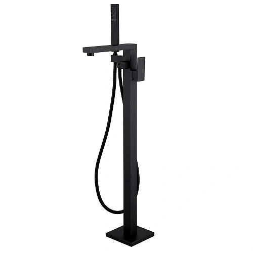 Смеситель для ванны ABBER Daheim AF8215B напольный, черный матовый Смеситель для ванны ABBER Daheim AF8215B напольный, черный матовый