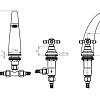 Смеситель для раковины Boheme SWAROVSKI 297-SW на 3 отверстия, ручки белые Смеситель для раковины Boheme SWAROVSKI 297-SW на 3 отверстия, ручки белые