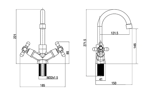 Смеситель для раковины OneLife P03-008cr Смеситель для раковины OneLife P03-008cr