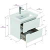 Тумба под раковину Onika Айленд 60 см 106161 подвесная, белая (для Фостер 60) Тумба под раковину Onika Айленд 60 см 106161 подвесная, белая (для Фостер 60)