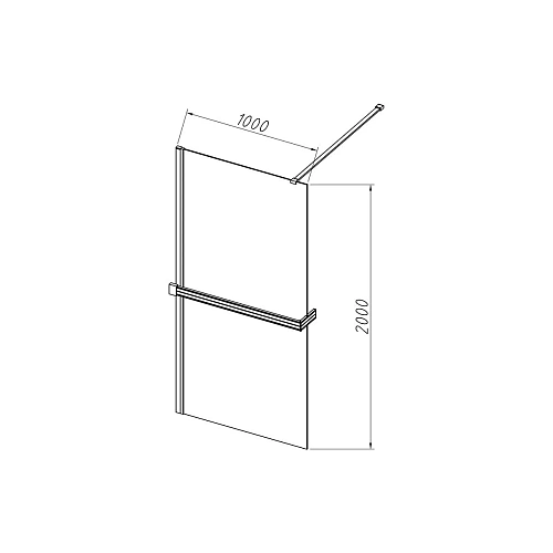 Душевая перегородка VinceaWalk-In HR VSW-4HR100CL, 1000x2000, хром, стекло прозрачное Душевая перегородка VinceaWalk-In HR VSW-4HR100CL, 1000x2000, хром, стекло прозрачное