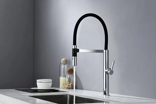 Смеситель для кухни AQUAme Cucina AQM9904CR с гибким изливом, хром Смеситель для кухни AQUAme Cucina AQM9904CR с гибким изливом, хром