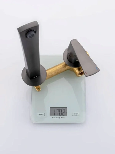 Смеситель для раковины Raglo R07.11.09 встраиваемый, монолитный, графит Смеситель для раковины Raglo R07.11.09 встраиваемый, монолитный, графит