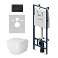 Комплект инсталляции AM.PM Gem IS100238.901701 с унитазом FlashСlean с сиденьем микролифт и клавишей черный Комплект инсталляции AM.PM Gem IS100238.901701 с унитазом FlashСlean с сиденьем микролифт и клавишей черный