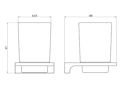 Стакан Wonzon & Woghand темный графит (WW-9121-GM) Стакан Wonzon & Woghand темный графит (WW-9121-GM)