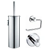 Комплект аксессуаров Wonzon &amp; Woghand хром (WW-8100-CR) из 3 предметов (крючок, держатель для бумаги, ершик)