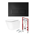 Комплект инсталляции TECE TECEspring Base K401204WCS с клавишей смыва, черн. матовый и унитазом модель S Комплект инсталляции TECE TECEspring Base K401204WCS с клавишей смыва, черн. матовый и унитазом модель S