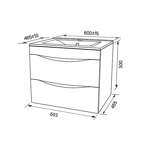 Тумба с раковиной Iddis Cloud 60 см (CLO60Y0i95K) подвесная белая/золотистый дуб Тумба с раковиной Iddis Cloud 60 см (CLO60Y0i95K) подвесная белая/золотистый дуб