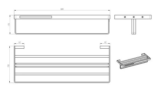 Полка Boheme Q 10947-MW белый матовый Полка Boheme Q 10947-MW белый матовый