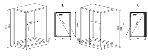 Душевая кабина Timo Premium PURO (90x120x220) H-510R-T-CH/C стульчик прозрачный Душевая кабина Timo Premium PURO (90x120x220) H-510R-T-CH/C стульчик прозрачный
