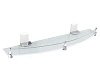 Полка WasserKRAFT Leine K-5044WHITE (ранее К-5024WHITE) стеклянная с бортиком белый/хром