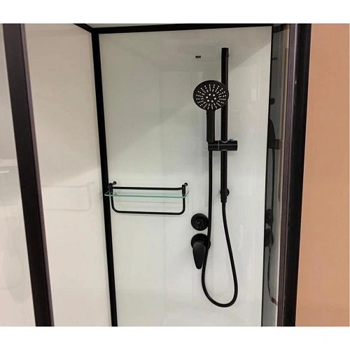 Душевая кабина Frank F412/1R М правосторонняя Black черный профиль матовое стекло 120x80 20068 Душевая кабина Frank F412/1R М правосторонняя Black черный профиль матовое стекло 120x80 20068