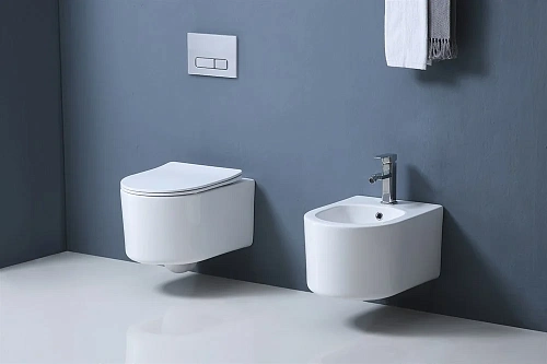 Унитаз подвесной AQUATEK МИЯ AQ2004-00 490x370x340мм безободковый, тонкое сиденье Soft Close Унитаз подвесной AQUATEK МИЯ AQ2004-00 490x370x340мм безободковый, тонкое сиденье Soft Close