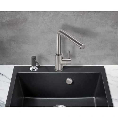 Смеситель для кухни Milacio Ultra ( MCU.555.GM ) сталь воронёная Смеситель для кухни Milacio Ultra ( MCU.555.GM ) сталь воронёная