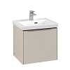 Картинка анонса товара «тумба под раковину villeroy &amp; boch subway 3.0 с подсветкой cashmere grey / cashmere grey c580l0vn»