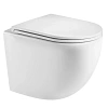 Унитаз подвесной AQUAme AQM2002MW с сиденьем SoftClose, технология смыва Rimless, скрытый крепеж. Бе Унитаз подвесной AQUAme AQM2002MW с сиденьем SoftClose, технология смыва Rimless, скрытый крепеж. Бе