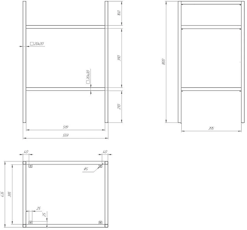 Консоль с раковиной DIWO Смоленск 60 Colour COL 60 483868 Консоль с раковиной DIWO Смоленск 60 Colour COL 60 483868