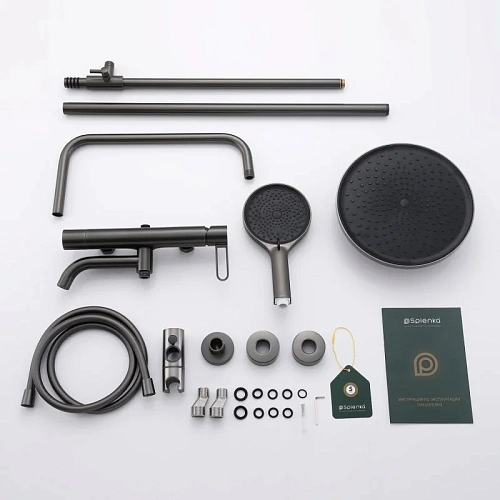 Душевая система Splenka S03.24.09, графит Душевая система Splenka S03.24.09, графит