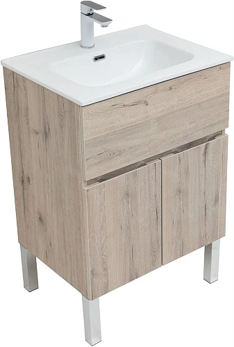 Комплект мебели Aquanet Алвита New 60 1 ящик, 2 дверцы, дуб веллингтон белый 00274527 Комплект мебели Aquanet Алвита New 60 1 ящик, 2 дверцы, дуб веллингтон белый 00274527