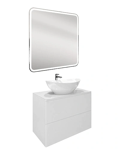 Тумба с раковиной Orange Otto Ot-75TuGLASS+G56 подвесная, белый Тумба с раковиной Orange Otto Ot-75TuGLASS+G56 подвесная, белый