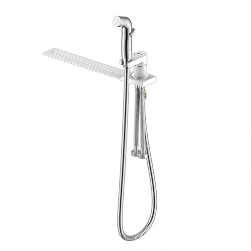 Гигиенический душ Lemark Solo LM7170CW, устанавливаемый на унитаз, хром/белый Гигиенический душ Lemark Solo LM7170CW, устанавливаемый на унитаз, хром/белый