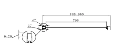 Боковая стенка CEZARES PORTA-D-90-FIX-C-Cr Боковая стенка CEZARES PORTA-D-90-FIX-C-Cr