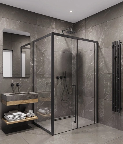 Душевой уголок Timo (T57L+T64) TDSS-130/03C-8L, раздвижная дверь 1300x2000, профиль черный, торцевое стекло TSS-900/03C-8 900x2000 Душевой уголок Timo (T57L+T64) TDSS-130/03C-8L, раздвижная дверь 1300x2000, профиль черный, торцевое стекло TSS-900/03C-8 900x2000