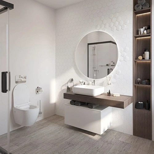 Столешница STWORKI Ольборг 120 дуб карпентер, без отверстий, с тумбой 80, с раковиной STWORKI Soul 1 489340 Столешница STWORKI Ольборг 120 дуб карпентер, без отверстий, с тумбой 80, с раковиной STWORKI Soul 1 489340