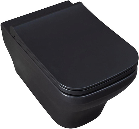 Унитаз подвесной Allen Brau Infinity 4.21011.31 с крышкой, черный матовый