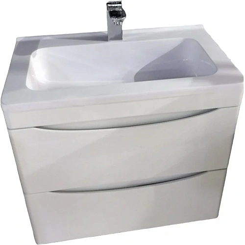 Тумба под раковину Style Line Бергамо мини 80 люкс PLUS белый СС-00002322 Тумба под раковину Style Line Бергамо мини 80 люкс PLUS белый СС-00002322