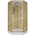 Душевая кабина Niagara Luxe NG-7702DG (1000x1000х2100) низкий поддон (15см) стенки золото Душевая кабина Niagara Luxe NG-7702DG (1000x1000х2100) низкий поддон (15см) стенки золото