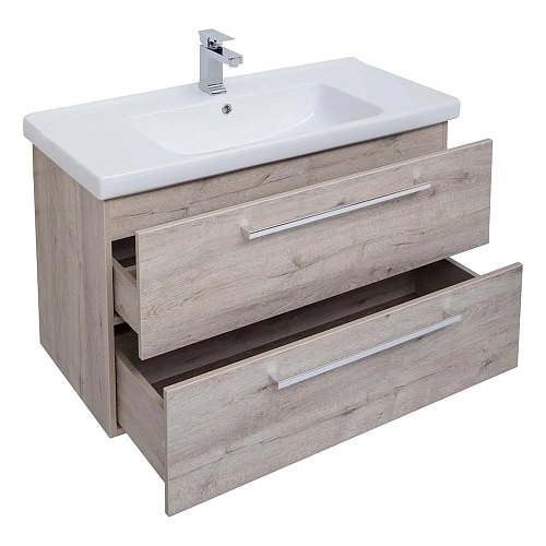 Тумба под раковину DREJA GIO, 100 см, подвесная, 2 ящика, дуб кантри 77.0106D Тумба под раковину DREJA GIO, 100 см, подвесная, 2 ящика, дуб кантри 77.0106D