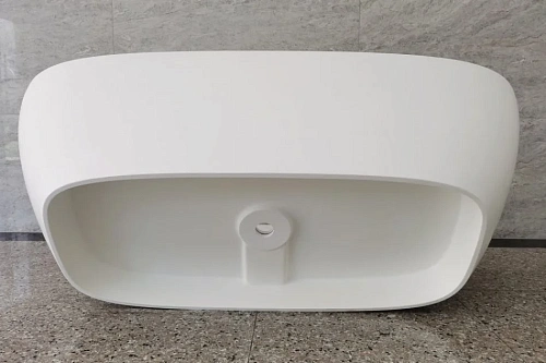 Ванна отдельностоящая ABBER AS9632 165x70,5 универсальная, белая матовая, искусственный камень Ванна отдельностоящая ABBER AS9632 165x70,5 универсальная, белая матовая, искусственный камень