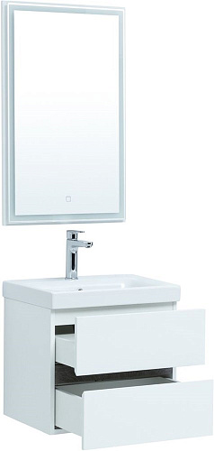 Тумба под раковину Aquanet Беркли 50 белый/дуб рошелье 00254288 Тумба под раковину Aquanet Беркли 50 белый/дуб рошелье 00254288