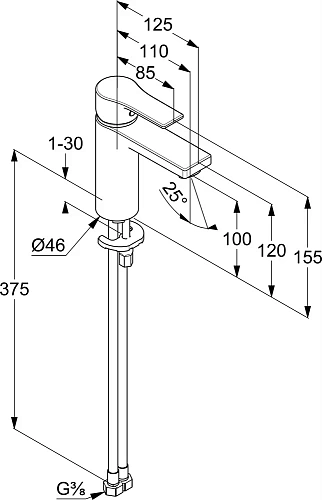 Смеситель для раковины Kludi Zenta SL 482920565 Смеситель для раковины Kludi Zenta SL 482920565