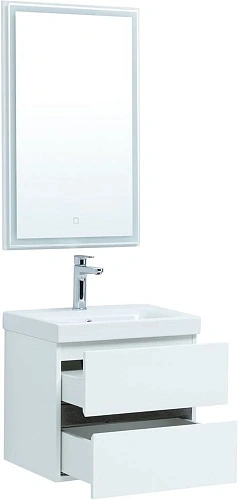 Тумба под раковину Aquanet Беркли 50 белый/дуб рошелье 00254288 Тумба под раковину Aquanet Беркли 50 белый/дуб рошелье 00254288